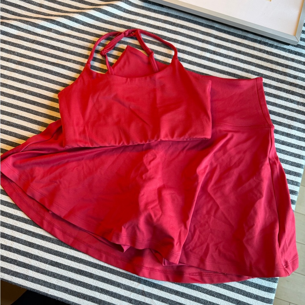 Girlfriend Collective Vibrant Red Activewear Set